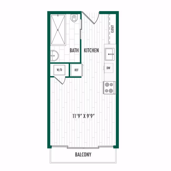 Studio A 0305 floor plan